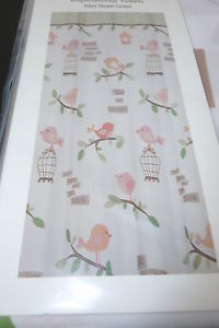 Inspirational-Tweets-Quotes-Pink-Birds-Branch-Birdcage-Fabric-Shower ...