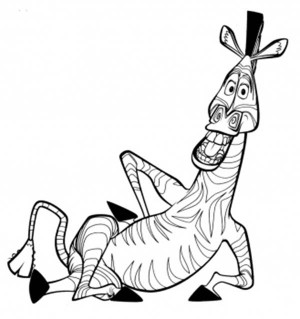 Print Out Madagascar Marty The Zebra Coloring Page Printable