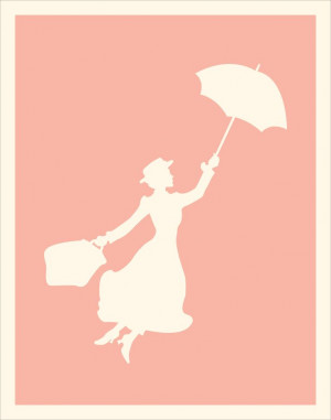 Mary Poppins Flying / A Vintage Poster