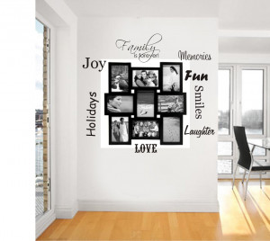 Wall Art Design With Quotes And Black Wooden Frame On The White Wall ...