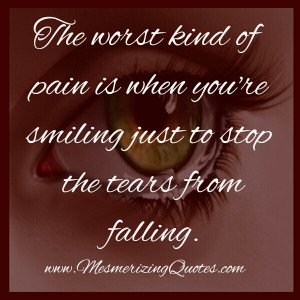 ... pain tears help to drain away some of the accumulated pain within