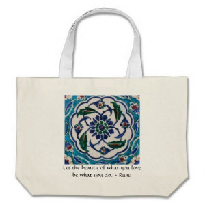 Rumi Quote - famous poet and sufi mystic Tote Bag Inspiring!. #sufi # ...