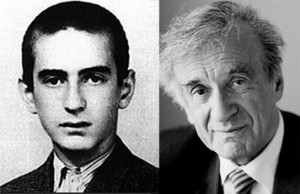 Elie Wiesel, age 15 and today.