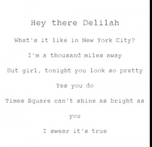 hey there delilah