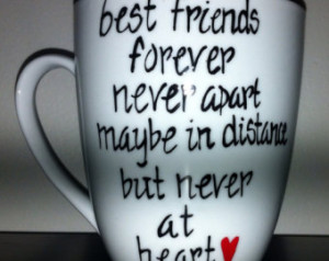 Best Friend Long Distance Mug with State Outlines on Back ...