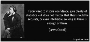 If you want to inspire confidence, give plenty of statistics – it ...