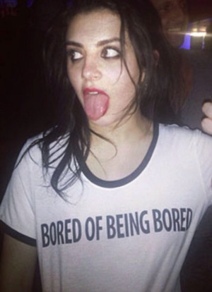 BORED OF BEING BORED ringer tee