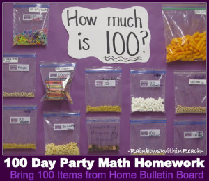 Here's the link to the various 100 Day party ideas I observed. Oh, so ...