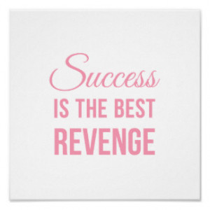 Inspirational Quote Poster Success White Pink Poster