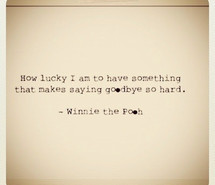 disney, disney quote, goodbye, have, love, lucky, pooh bear, quote ...