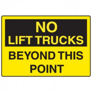 ... Signs > Forklift Safety Signs > Forklift Safety Signs - No Lift Trucks