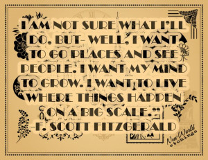 Scott Fitzgerald Quote Travel Poster: L'Wren Scott, F Scott ...