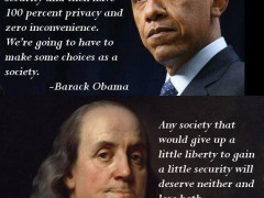 Benjamin Franklin vs Barack Obama on Liberty and Security