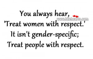 Treat Women With Respect