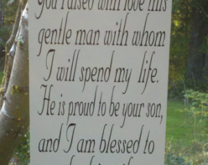 Mother of the Groom Gift, on ivory board. This is sure to bring happy