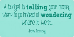 Budget is telling quote