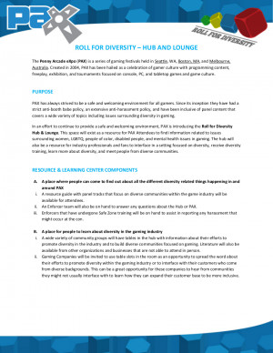 Penny Arcade Leak Describes Diversity Hub For PAX