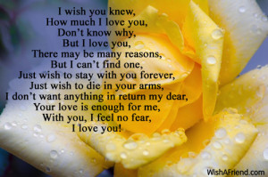 ... love i wish you knew how much i love you don t know why but i love you