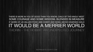 Quote About Wisdom and Courage from The Hobbit: An Unexpected Journey ...