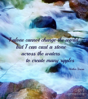 Quotes Ripple Effect ~ The Ripple Effect by Michelle Frizzell-Thompson ...