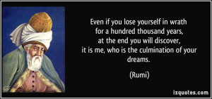 Even if you lose yourself in wrath for a hundred thousand years, at ...