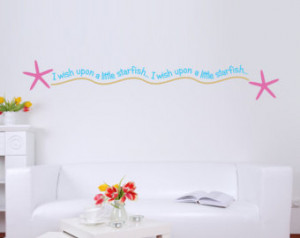 Wish Upon A Starfish Quote - Beach Quote - Seashore Quote - Pink, Blue ...