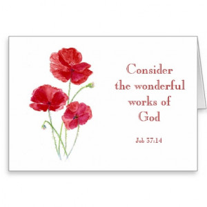 Inspirational Quote -Red Poppies - Watercolor Greeting Cards