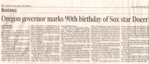 90th Birthday 2008 Newspaper Article Picture