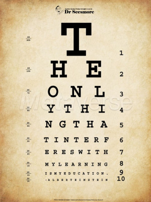 Einstein Eye Chart art print
