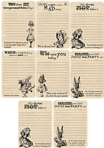 Vintage-inspired-8-Alice-in-Wonderland-quotes-journal-party-favor-with ...