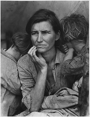 ... mother of seven during the Great Depression, taken by Dorthea Lange