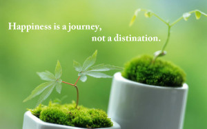 Happiness is a journey, not a destination.