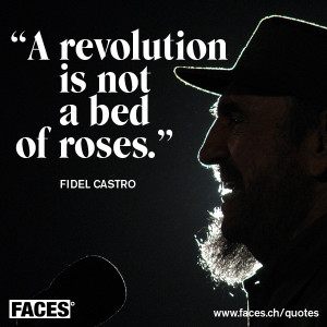 Fidel Castro - A revolution is not a bed of roses