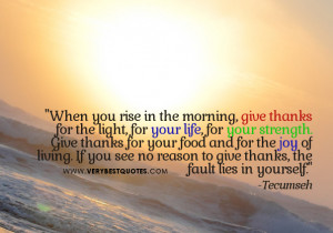 Morning Quotes, giving thanks quotes