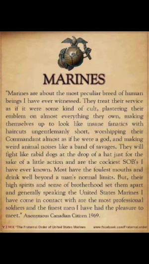 Semper Fidelis || Marines, as observed & described by an Anonymous ...