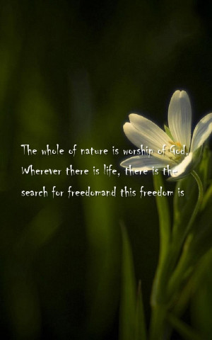 freedom, god Quotes Wallpapers - The whole of nature is worship of ...