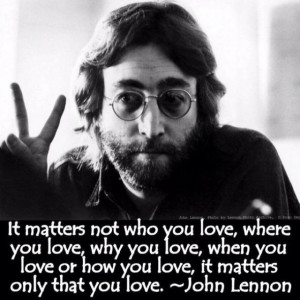 John Lennon sounding alot like Jesus- It's about who and how you 