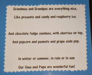 customized the poems for each grandparent and labeled the kid's ...