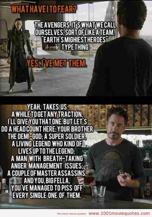 Avengers Funny Movie Quotes