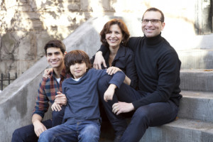 Family Portrait: author R.J. Palacio and her family
