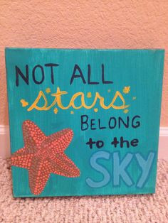 Handpainted Canvas With Starfish and Quote by EclecticVintageDecor, $ ...