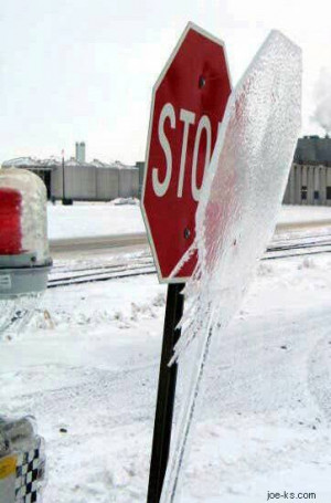 ... know it's cold outside when you see this..... (snow, warm, ice