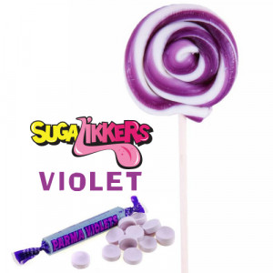 Sweets & Candy » Novelty Candy » Sugalikkers Violet Lollipop 25g