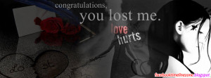 You Lost Me Sad Love Quote Facebook Photo Cover