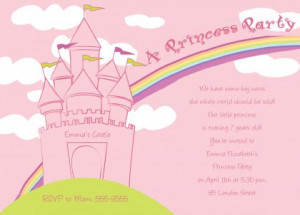 Rainbow Wishes Kids Birthday Invitations