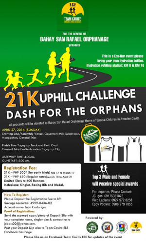 Dash for the Orphans 21K Uphill Challenge, A Run for A Cause – April ...