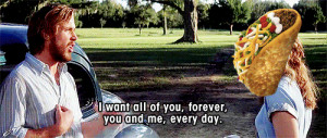 ... gosling drunk hungry the notebook taco taco bell tacos animated GIF