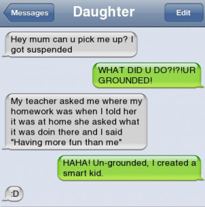 ... Funny Pictures // Tags: Mum can you pick me up I got suspended