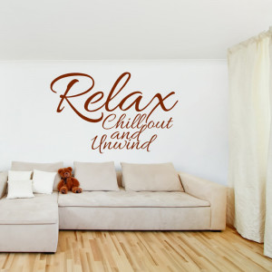 Relax chill Out And Unwind Wall Sticker Quote Wall Decal Art gallery ...