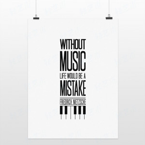 .com : Buy Music Black White Modern Hippie Inspirational Quotes ...